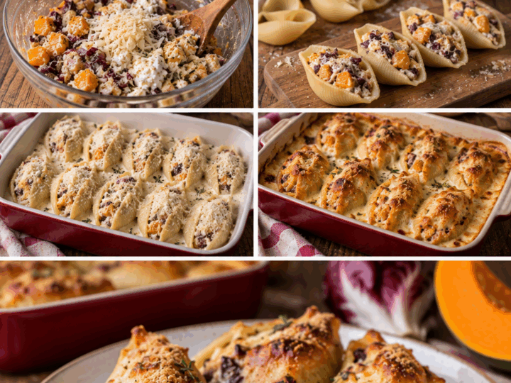 Conchiglioni Ripieni di Zucca, Radicchio e Montasio – Friuli-Venezia Giulia