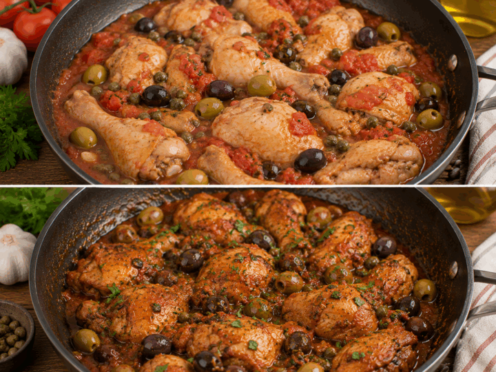 Pollo alla Cacciatora alla Siciliana con Olive e Capperi – Sicilia