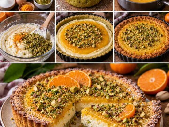Crostata al Pistacchio con Crema di Mandarino e Ricotta – Sicilia