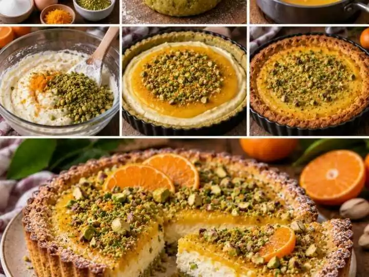 Crostata al Pistacchio con Crema di Mandarino e Ricotta – Sicilia