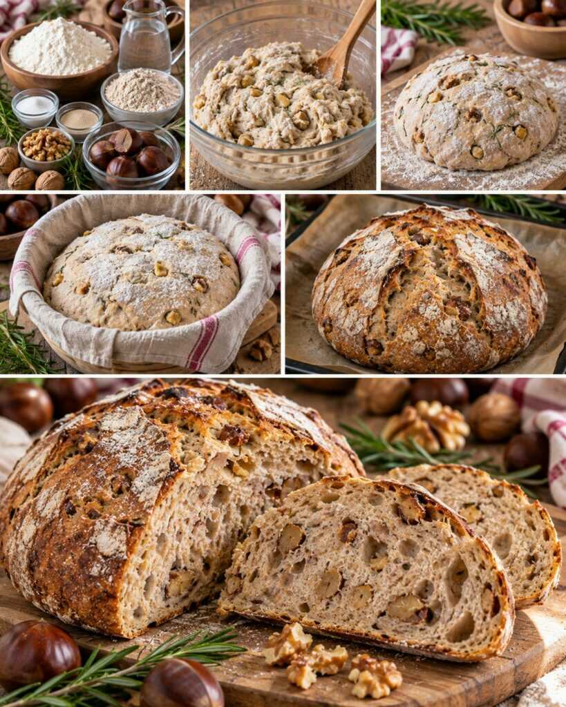 Pane Rustico alle Castagne, Noci e Rosmarino – Toscana