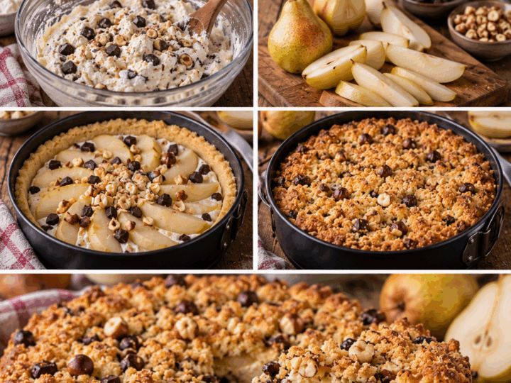 Sbriciolata alle Pere con Ricotta, Cioccolato Fondente e Nocciole – Piemonte