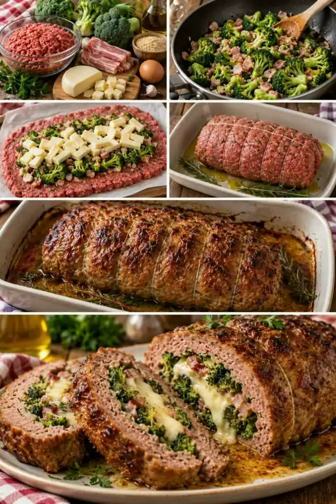 Polpettone di Manzo Ripieno di Broccoli, Scamorza e Pancetta – Campania