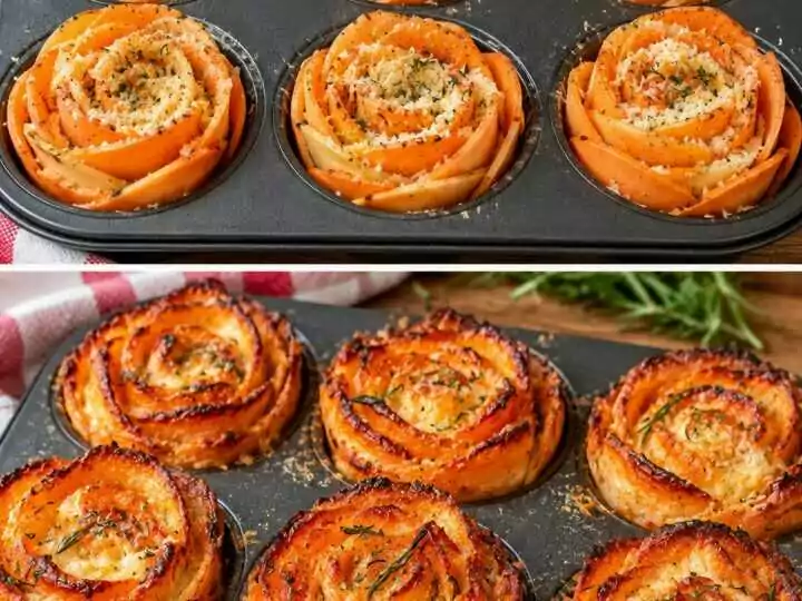 Rose Croccanti di Patate Dolci al Forno