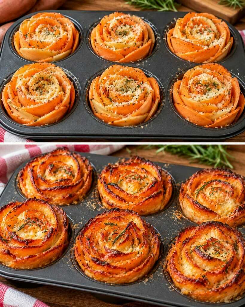 Rose Croccanti di Patate Dolci al Forno