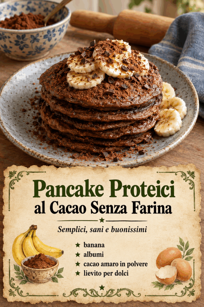 Pancake Proteici al Cacao Senza Farina