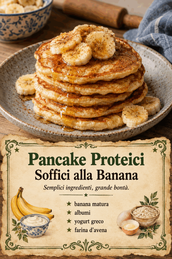 Pancake Proteici Soffici alla Banana