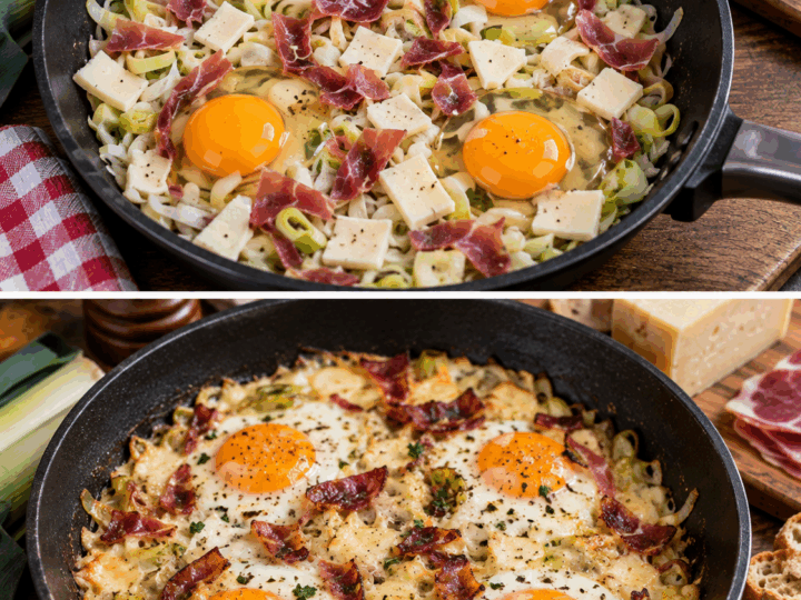 Uova al Tegamino con Porri, Fontina e Speck – Valle d’Aosta