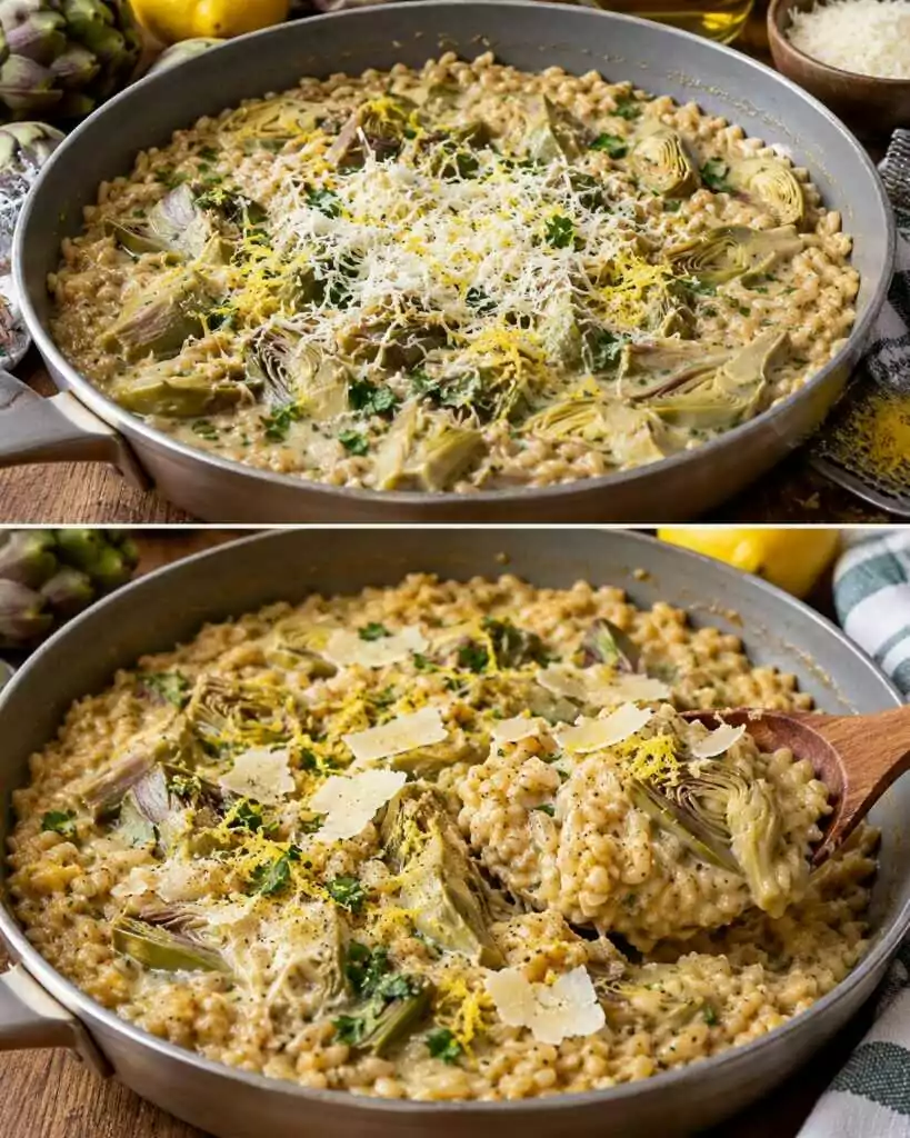 Orzotto Cremoso con Carciofi, Pecorino e Limone