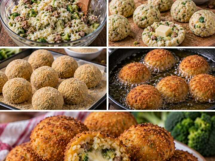 Crocchette di Riso con Broccoli, Caciocavallo e Salsiccia – Calabria