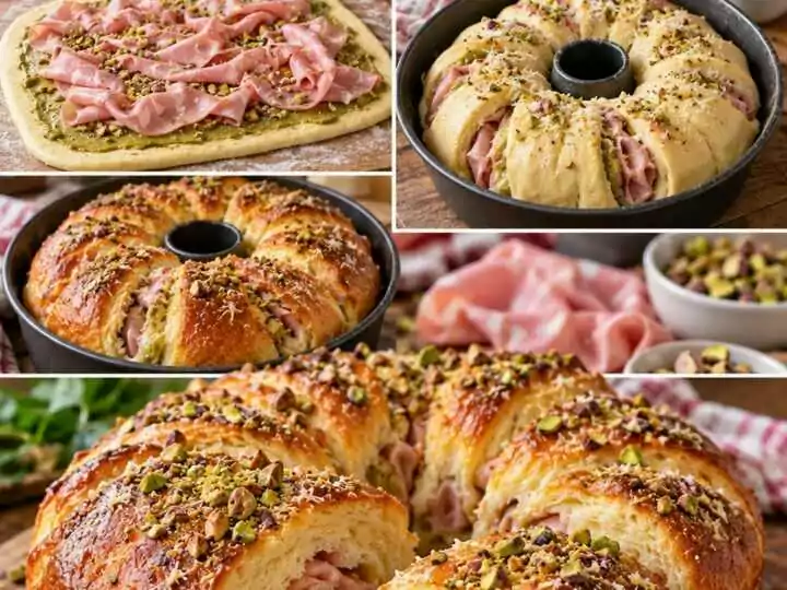 Pan Brioche Salato al Parmigiano con Mortadella e Crema di Pistacchi – Emilia-Romagna