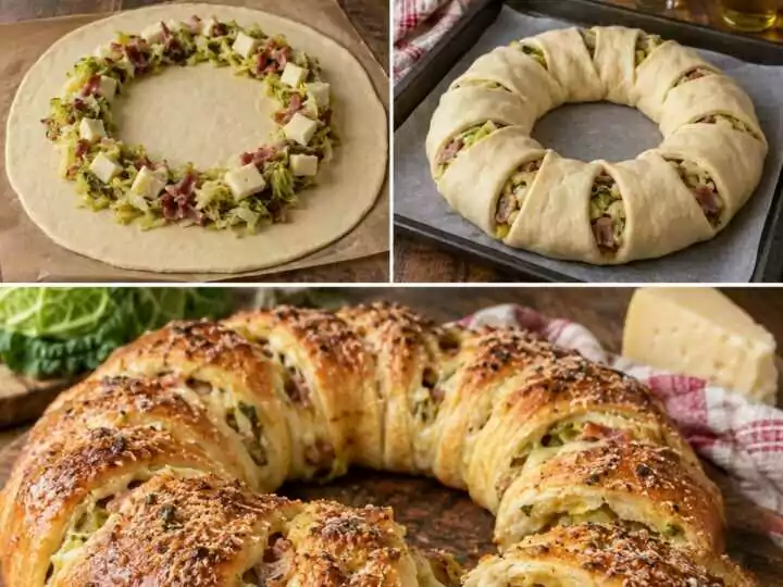 Corona di Pane Ripiena con Verza, Asiago e Speck – Veneto