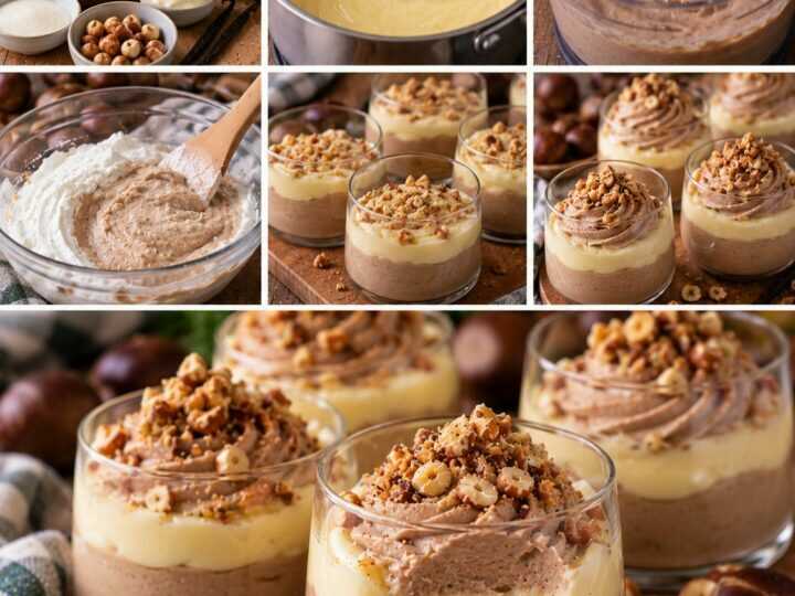 Mousse di Castagne con Crema alla Vaniglia e Nocciole – Piemonte