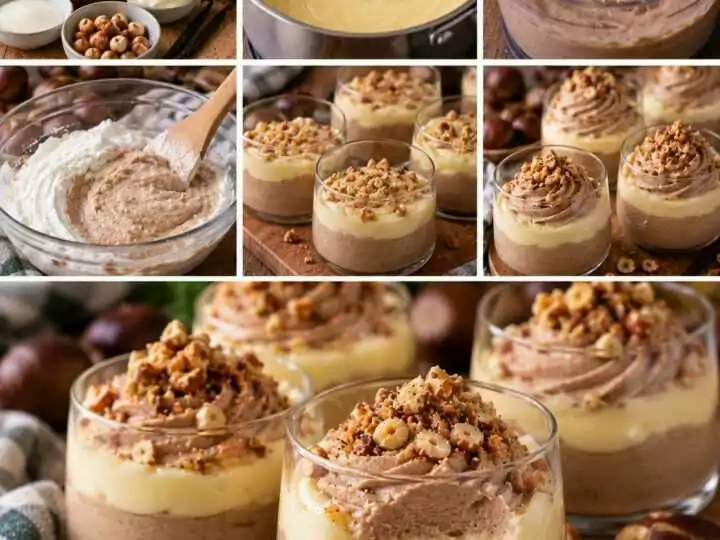 Mousse di Castagne con Crema alla Vaniglia e Nocciole – Piemonte