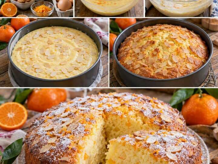 Torta Soffice di Ricotta, Mandarini e Mandorle – Sicilia