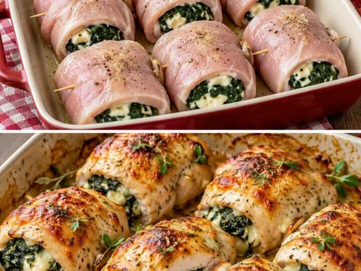 Rotolini di Tacchino Ripieni di Spinaci e Formaggio