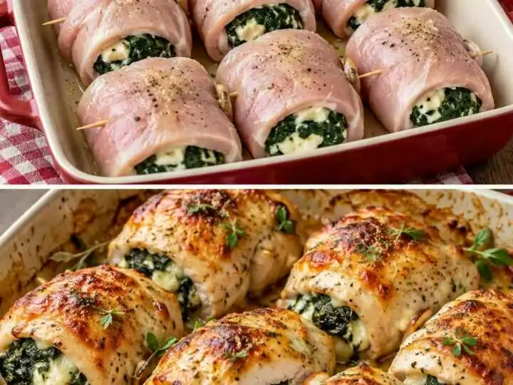 Rotolini di Tacchino Ripieni di Spinaci e Formaggio