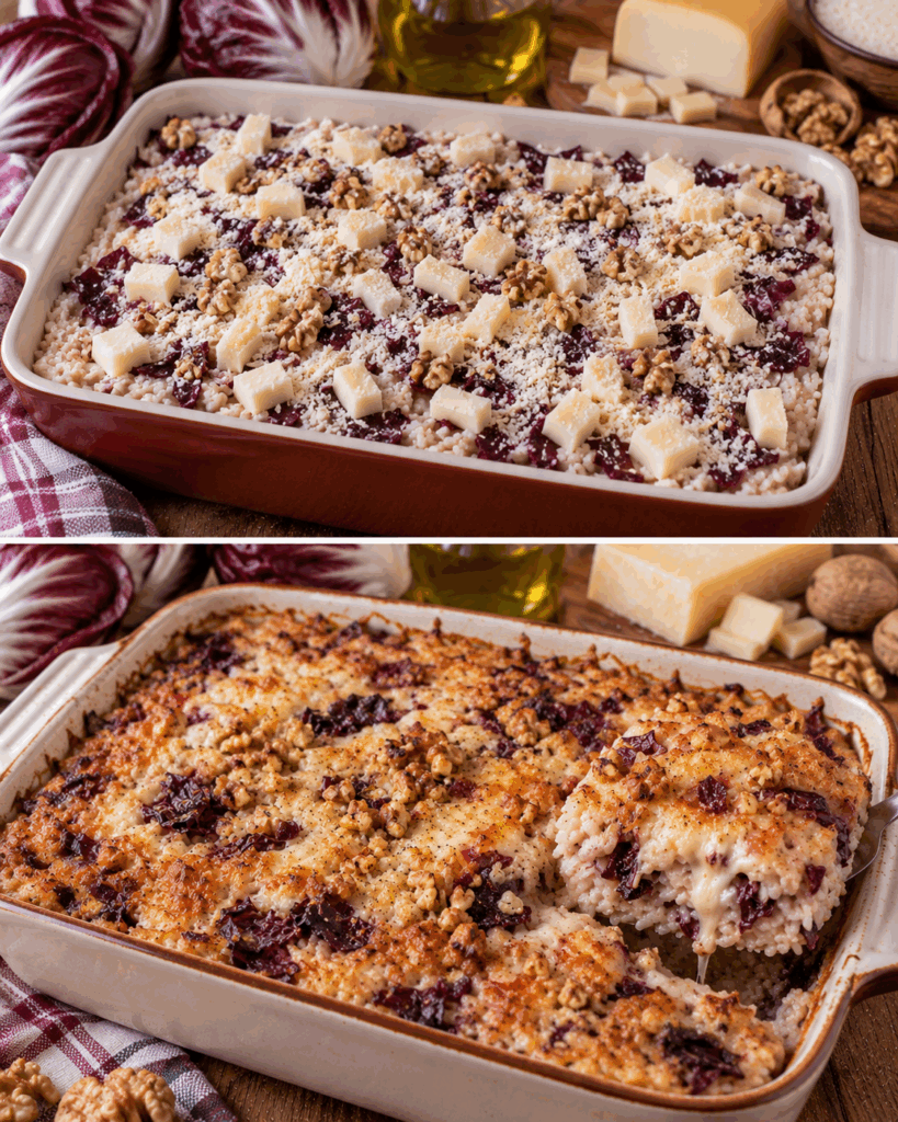 Riso al Forno con Radicchio, Scamorza e Noci – Veneto