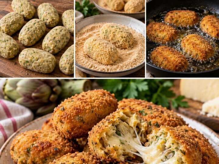 Crocchè di Carciofi con Scamorza, Pecorino e Pangrattato Aromatico – Lazio