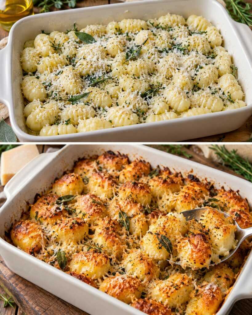 Gnocchi Croccanti al Forno con Parmigiano ed Erbe