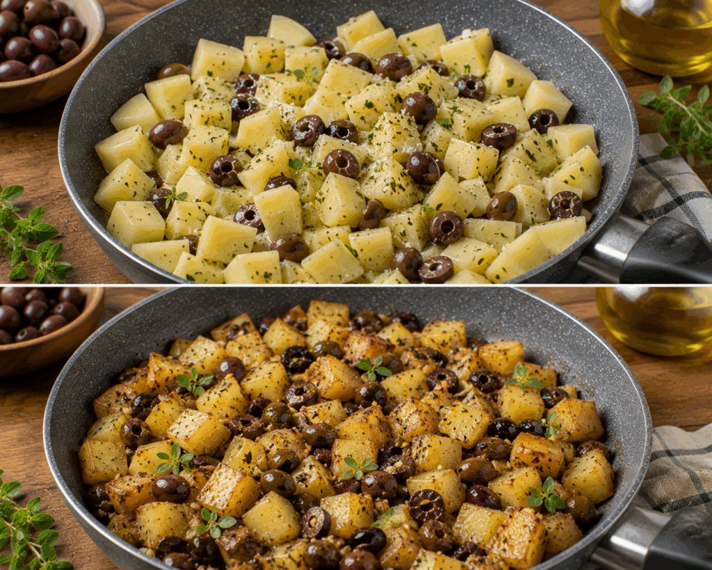 Patate alla Ligure con Olive Taggiasche e Maggiorana – Liguria
