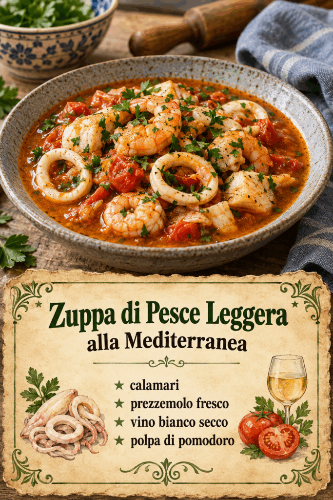 Zuppa di Pesce Leggera alla Mediterranea
