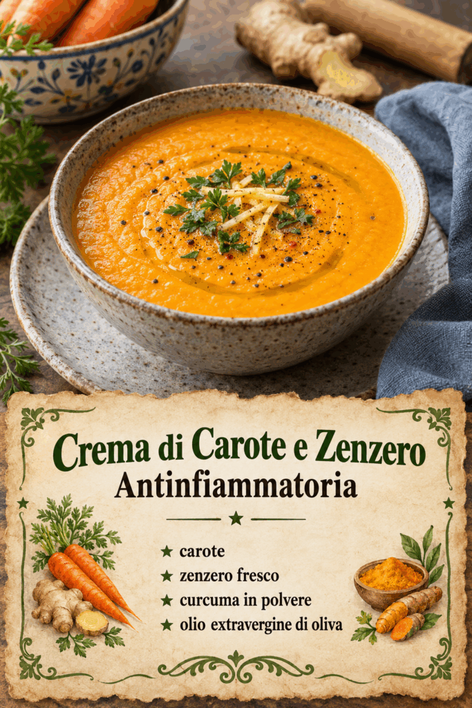 Crema di Carote e Zenzero Antinfiammatoria