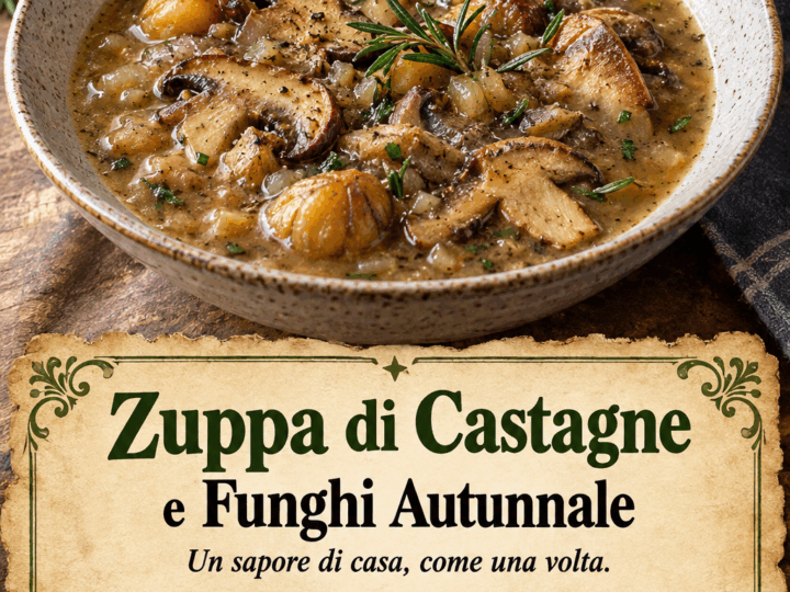 Zuppa di Castagne e Funghi Autunnale