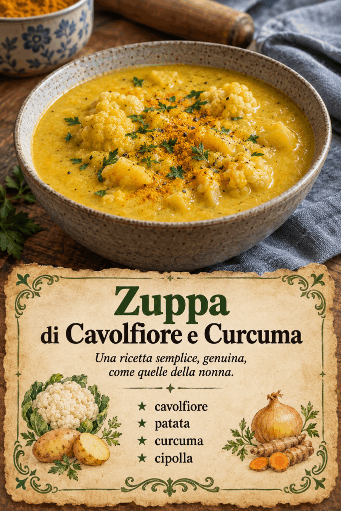 Zuppa di Cavolfiore e Curcuma