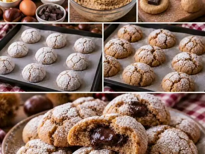 Biscotti Morbidi alle Castagne con Cuore di Cioccolato Fondente – Piemonte