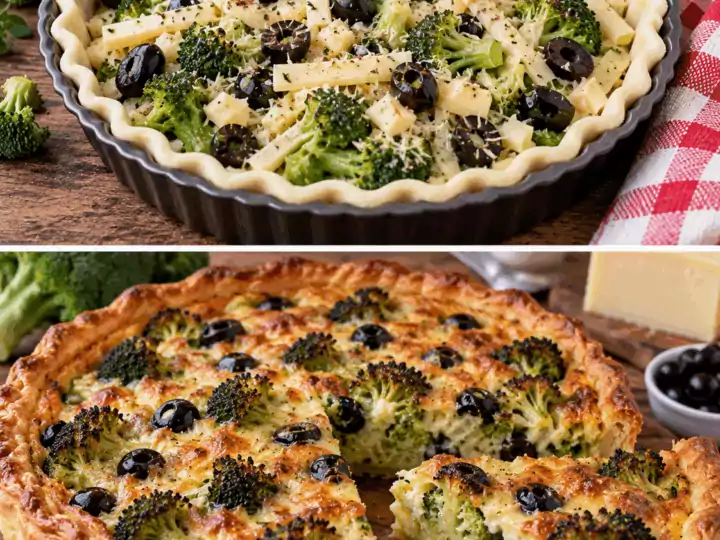 Torta Salata di Broccoli, Caciocavallo e Olive Nere – Calabria