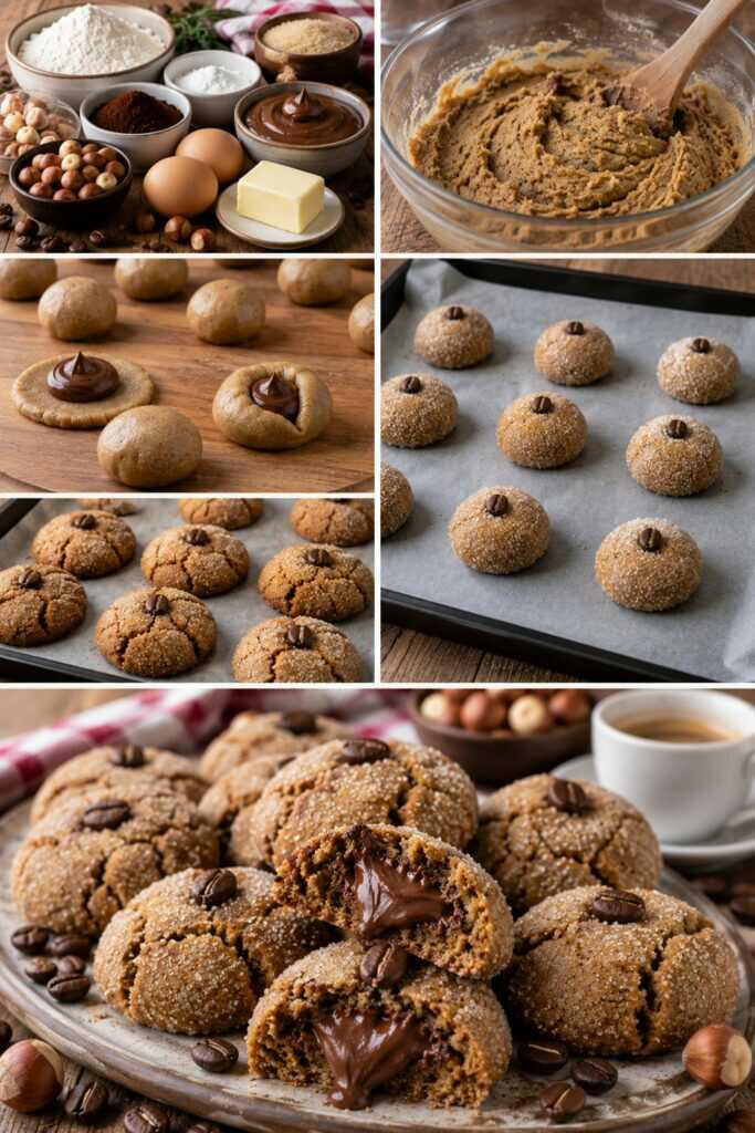 Biscotti Morbidi al Caffè con Cuore di Crema alle Nocciole – Piemonte