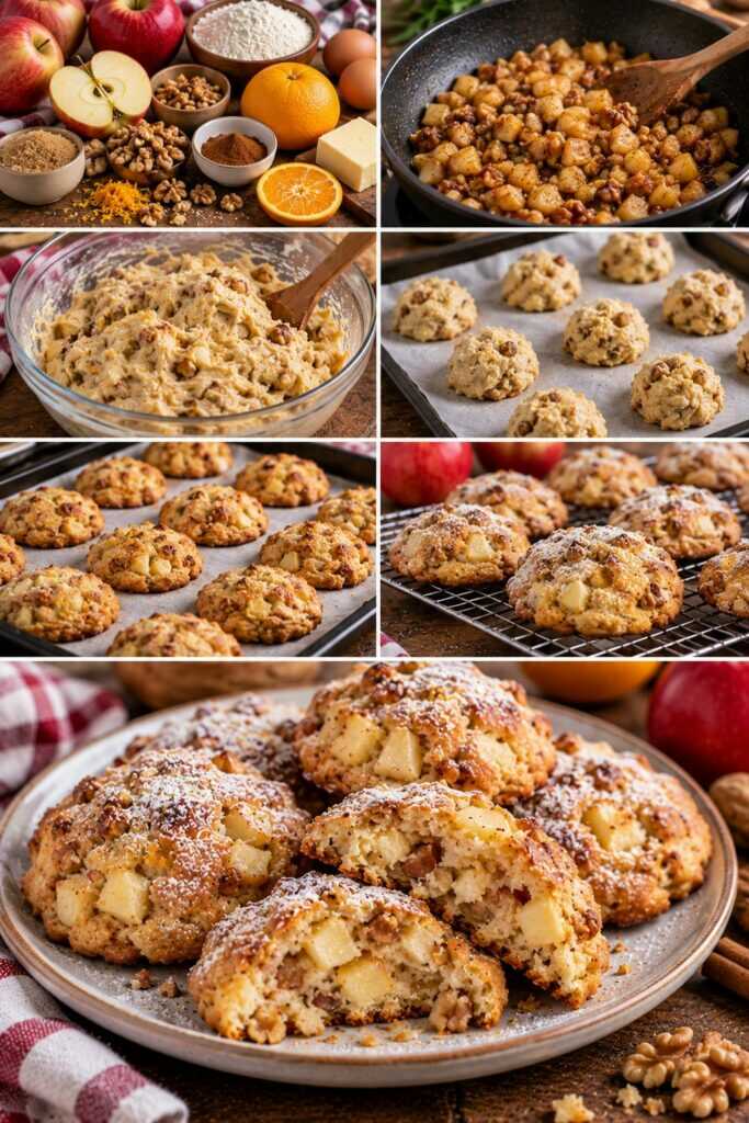 Biscotti Morbidi alle Mele con Cannella, Noci e Scorza d’Arancia
