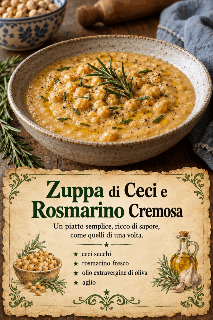 Zuppa di Ceci e Rosmarino Cremosa