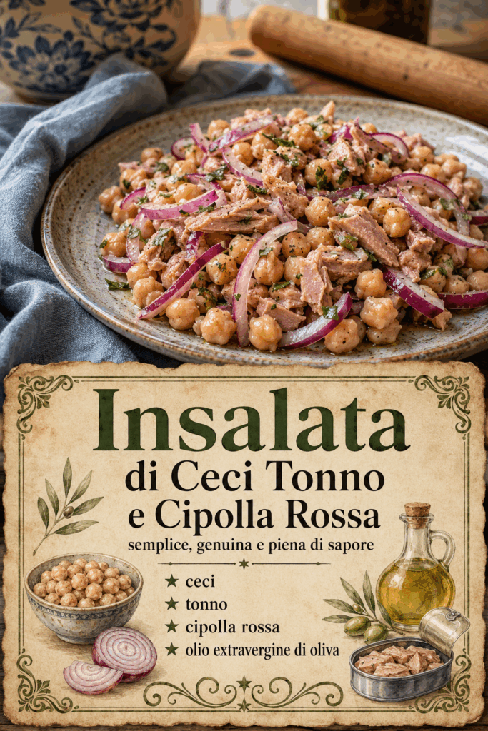Insalata di Ceci Tonno e Cipolla Rossa