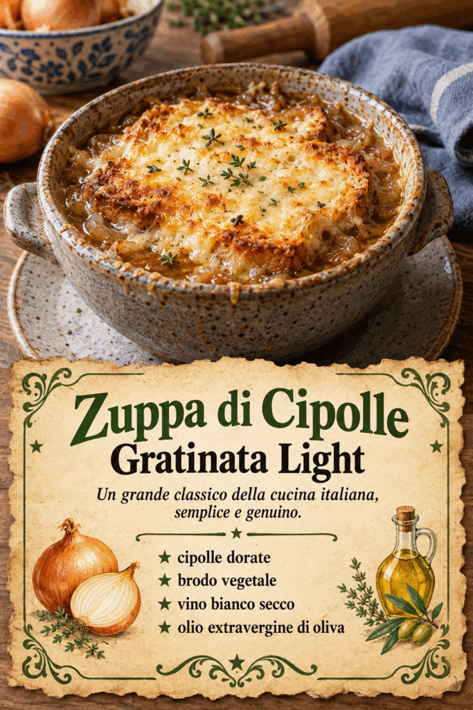 Zuppa di Cipolle Gratinata Light