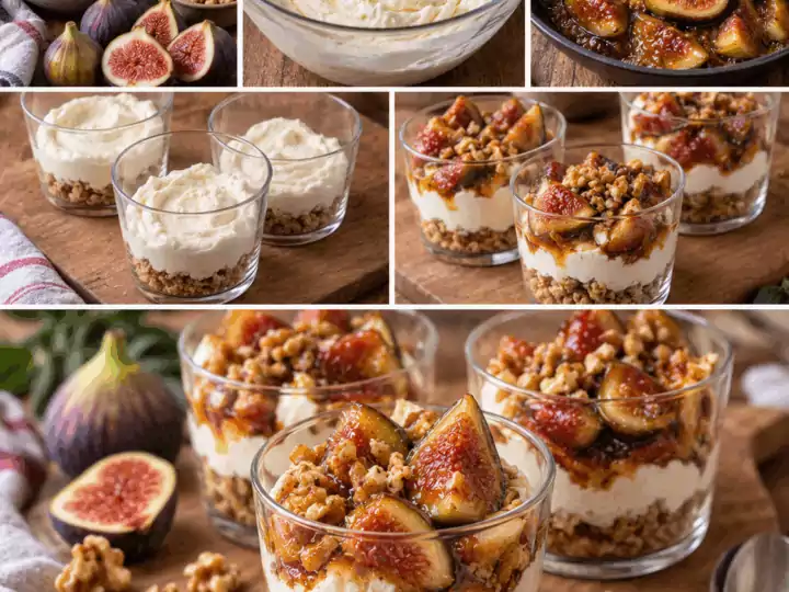 Coppa Cremosa di Ricotta, Fichi Caramellati e Noci – Toscana