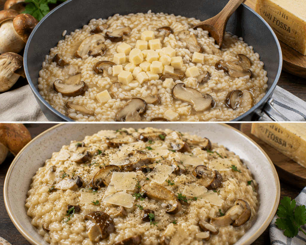 Risotto ai Funghi Porcini e Formaggio di Fossa – Emilia-Romagna