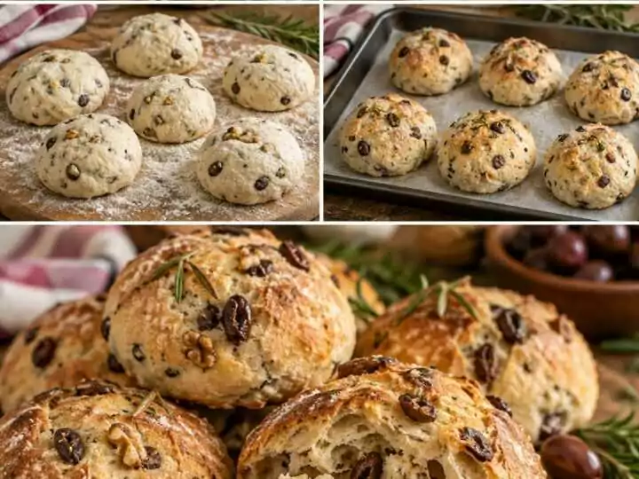 Panini Rustici alle Olive Taggiasche, Noci e Rosmarino – Liguria