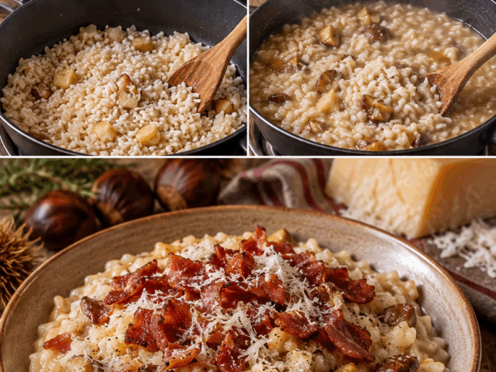 Risotto alle Castagne, Speck Croccante e Parmigiano – Trentino-Alto Adige