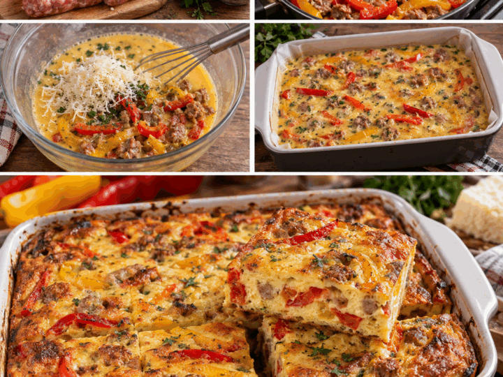 Frittata al Forno con Peperoni, Salsiccia e Pecorino – Calabria