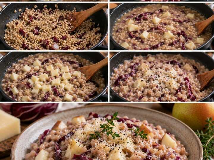 Orzotto Cremoso con Radicchio, Asiago e Pere – Veneto
