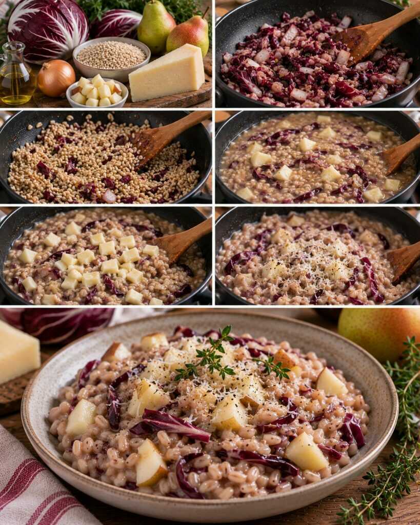 Orzotto Cremoso con Radicchio, Asiago e Pere – Veneto