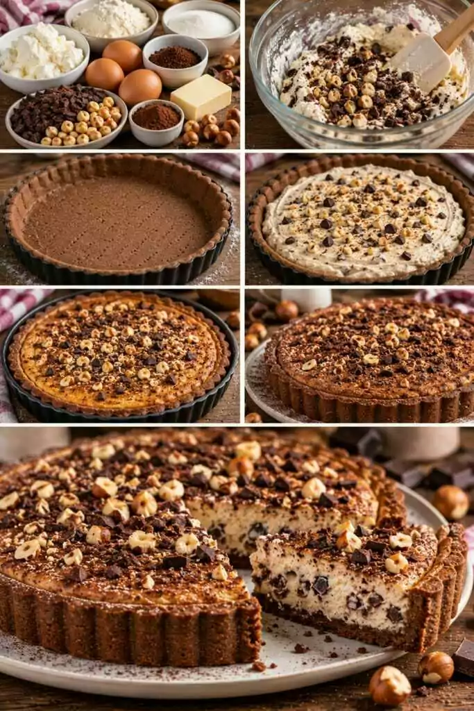 Crostata Morbida al Caffè con Ricotta, Cioccolato Fondente e Nocciole – Piemonte