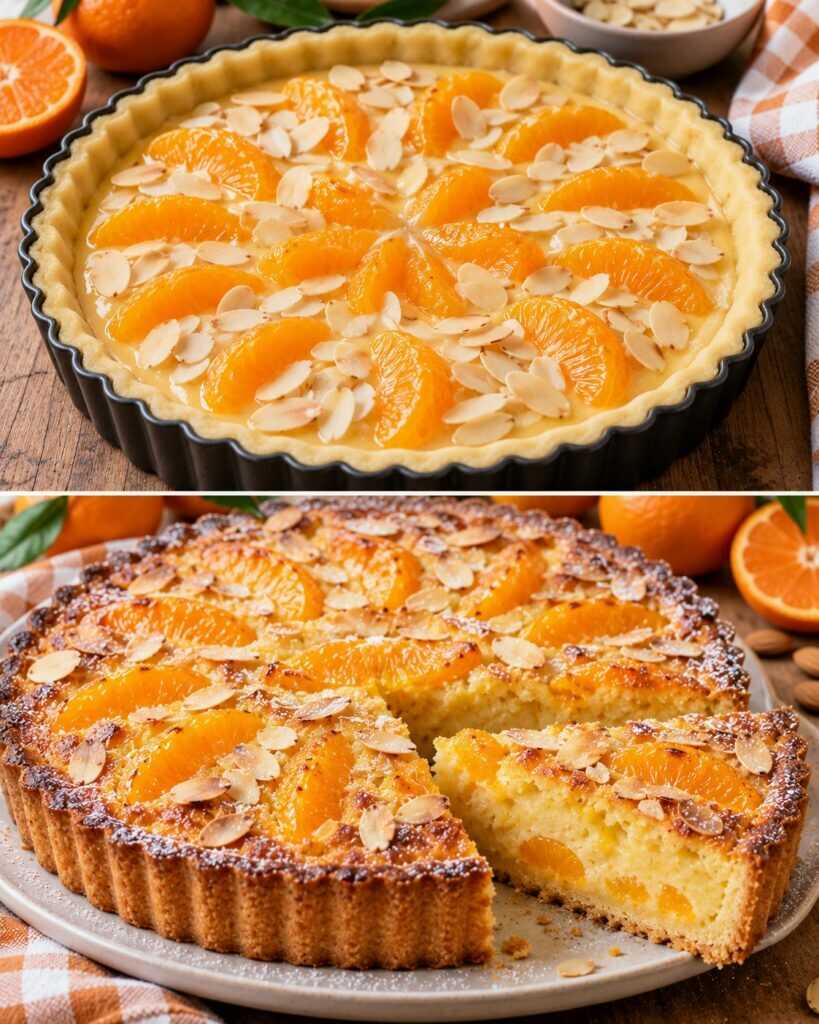 Crostata Morbida alle Mandorle con Crema di Mandarino