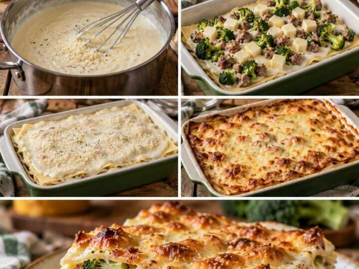Lasagnetta Bianca con Broccoli, Provola Affumicata e Salsiccia – Campania