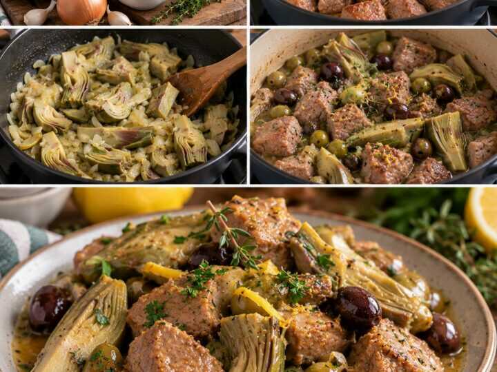 Spezzatino di Vitello con Carciofi, Olive e Limone – Toscana