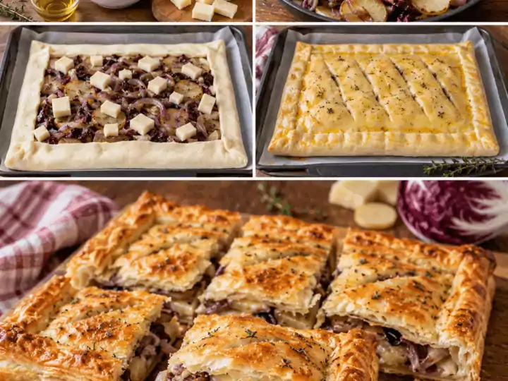 Sfogliata con Patate, Radicchio, Asiago e Cipolla Rossa – Veneto