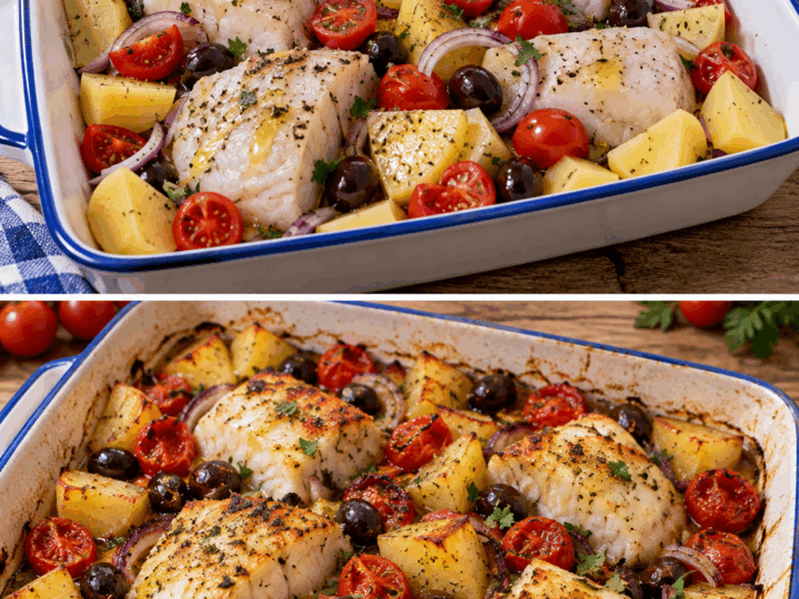 Coda di Rospo con Patate, Pomodorini e Olive – Puglia