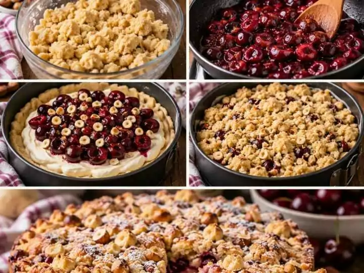 Sbriciolata Cremosa al Mascarpone con Ciliegie e Nocciole – Piemonte